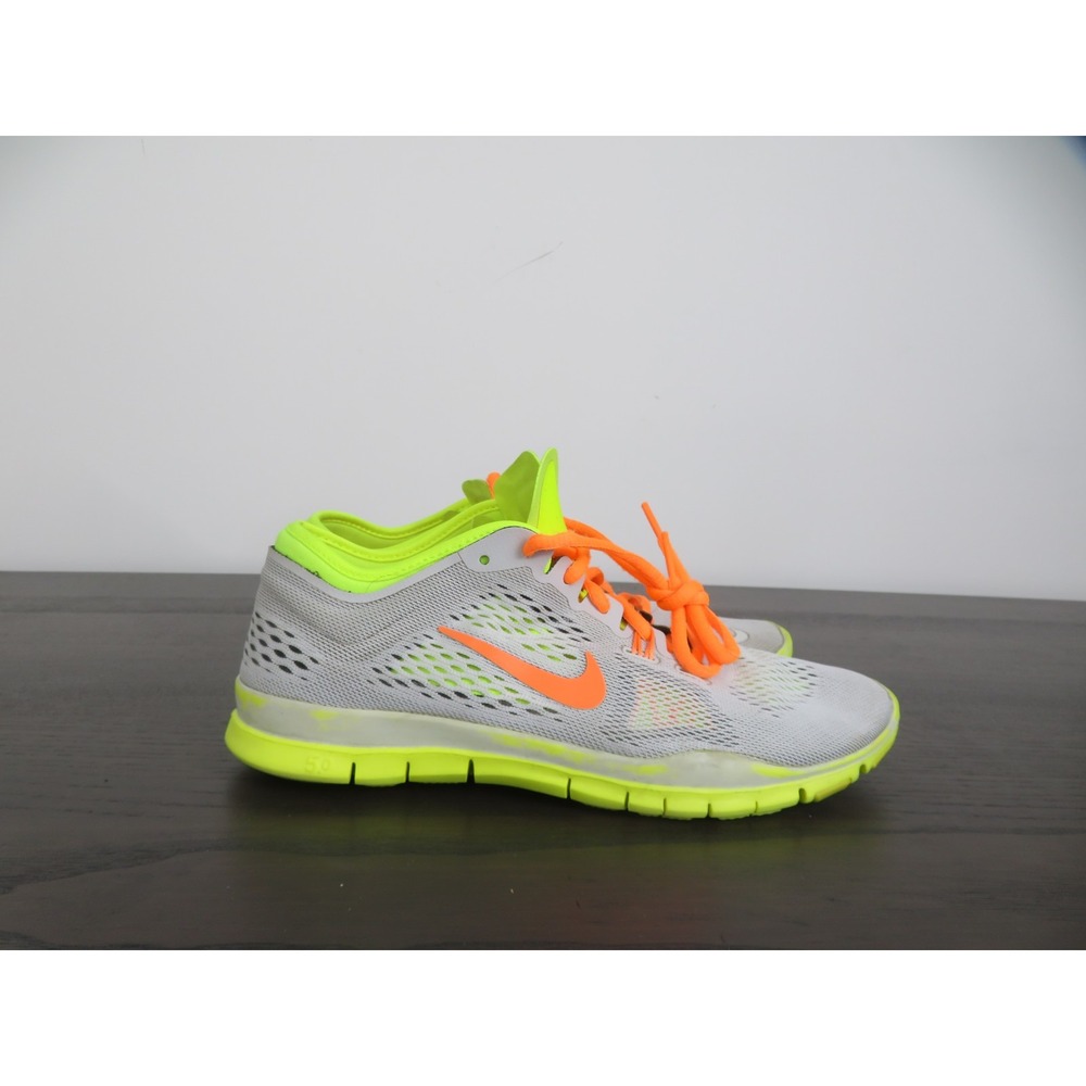 Nike Free 5.0 TR Fit 4 Shoes Womens 7.5 Gray Neon Running Sneakers 629496-003